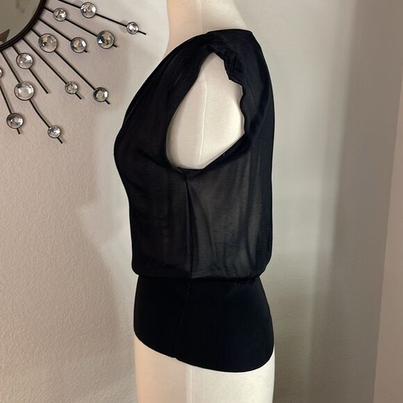 Banana Republic Elegant Black Sheer blouse | size S - Picture 4 of 7